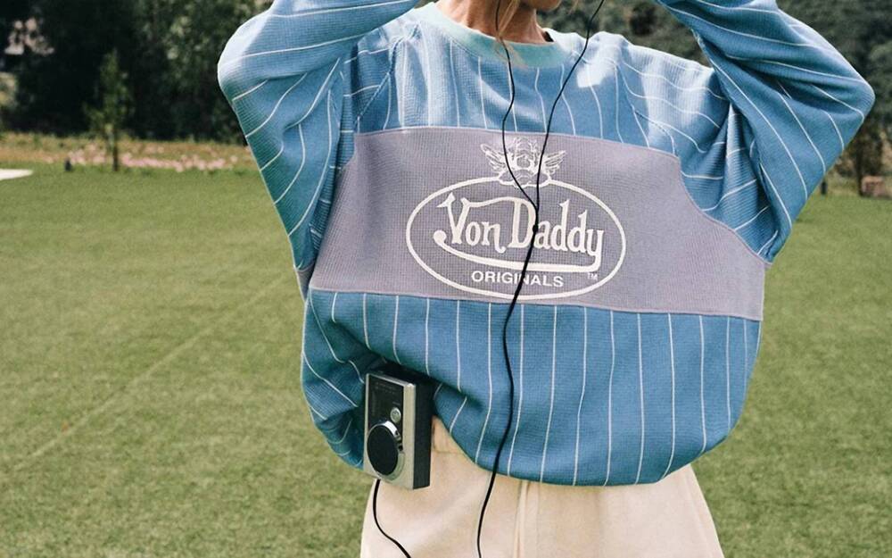 NEW BOYS LIE von dutch von daddy kara crewneck sweatshirt in blue